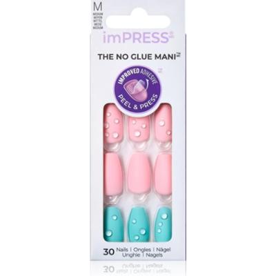 KISS imPRESS The No Glue Mani Medium sztuczne paznokcie Dew Drop 30 szt.