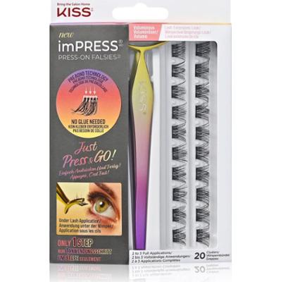 KISS imPRESS Press-on Falsies kępki sztucznych rzęs z węzełkiem 02 Voluminous 20 szt.