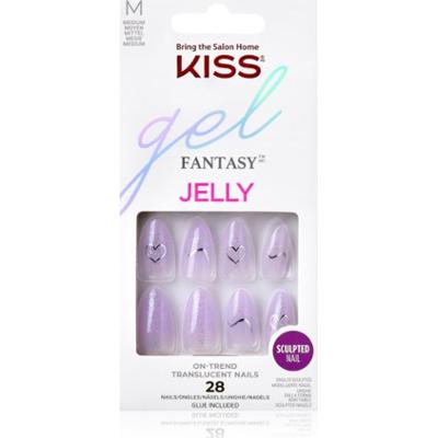 KISS Gel Fantasy Jelly Color sztuczne paznokcie One Day Jelly 28 szt.