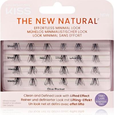 KISS The New Natural Effortless Minimal Look kępki rzęs bez węzełków Trio 01 24 szt.