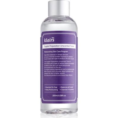 Klairs Supple Preparation Unscented Toner tonik nawilżający wyrównujący pH skóry nieperfumowany 180 ml