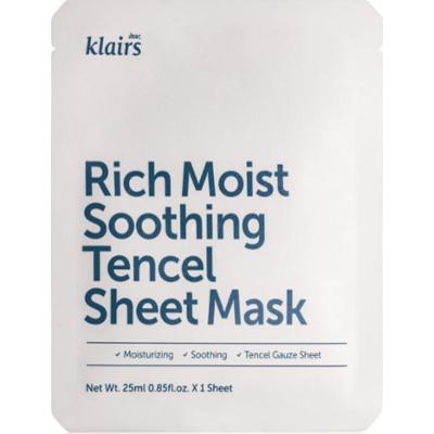 Klairs Rich Moist Soothing Tencel Sheet Mask maska łagodząca w płacie o działaniu nawilżającym 25 ml