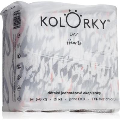 Kolorky Day Hearts jednorazowe pieluszki EKO rozmiar M 5-8 Kg 21 szt.