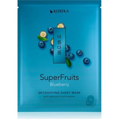 KORIKA SuperFruits Blueberry - Detoxifying Sheet Mask detoksująca maska płócienna Blueberry 25 g
