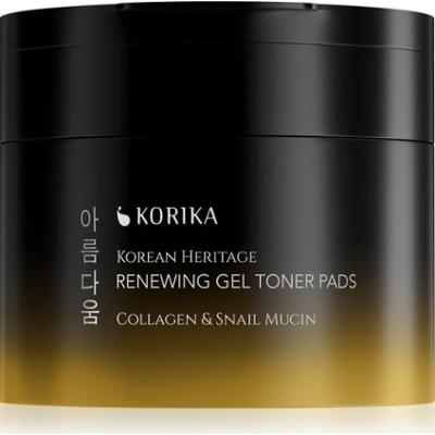 KORIKA Korean Heritage Collagen & Snail Mucin Renewing Gel Toner Pads odnawiające żelowe płatki tonizujące 70 szt.