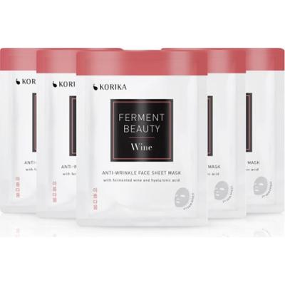 KORIKA FermentBeauty Set of 5 Anti-wrinkle Face Sheet Masks with Fermented Wine and Hyaluronic Acid zestaw maseczek do twarzy w obniżonej cenie