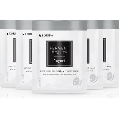KORIKA FermentBeauty Set of 5 Hydrating Face Sheet Masks with Fermented Yogurt and Hyaluronic Acid zestaw maseczek do twarzy w obniżonej cenie