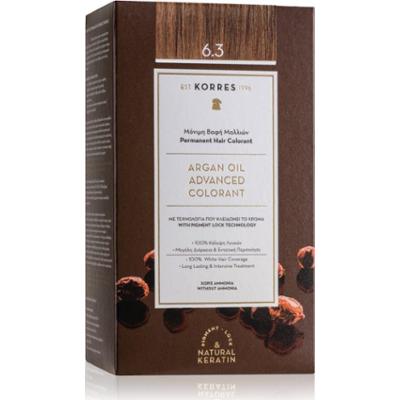 Korres Argan Oil trwała farba do włosów z olejkiem arganowym odcień 6.3 Golden / Honey Dark Blonde 50 ml