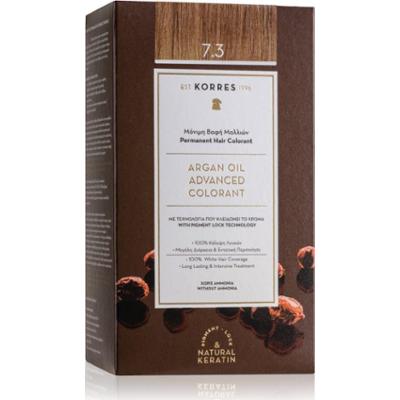 Korres Argan Oil trwała farba do włosów z olejkiem arganowym odcień 7.3 Golden / Honey Blonde 50 ml