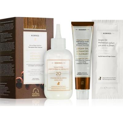 Korres Argan Oil trwała farba do włosów z olejkiem arganowym odcień 7.7 Mocha 50 ml