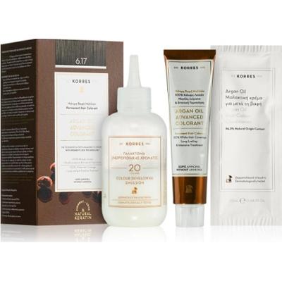 Korres Argan Oil trwała farba do włosów z olejkiem arganowym odcień 6.17 Dark Blond Beige 50 ml