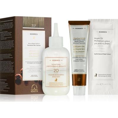 Korres Argan Oil trwała farba do włosów z olejkiem arganowym odcień 7.17 Dark Blonde Beige 50 ml
