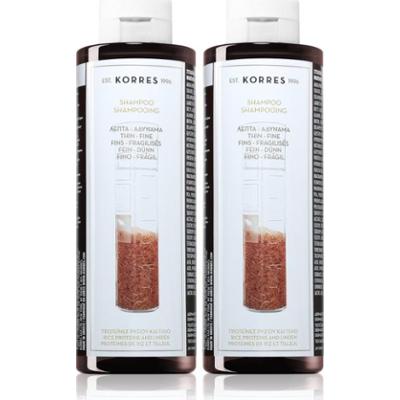 Korres Rice Proteins & Linden szampon do włosów cienkich wygodne opakowanie
