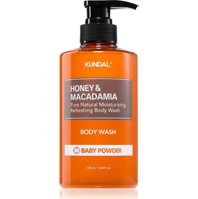 KUNDAL Honey & Macadamia Baby Powder delikatny żel pod prysznic o działaniu nawilżającym 500 ml