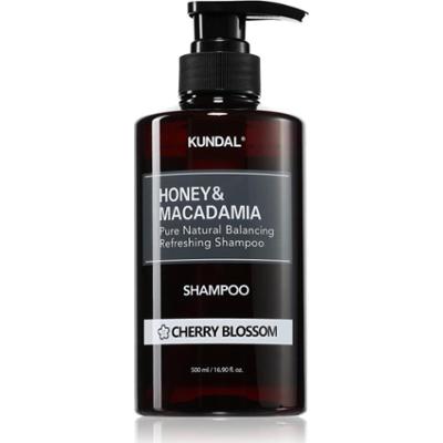 KUNDAL Honey & Macadamia Cherry Blossom szampon naturalny do włosów suchych i zniszczonych 500 ml