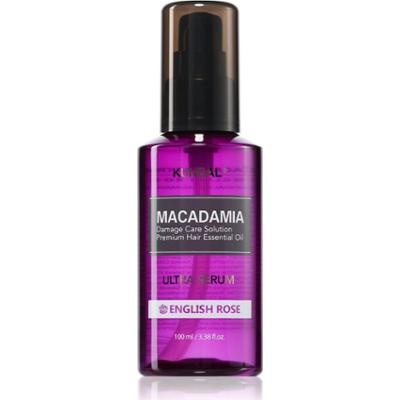 KUNDAL Macadamia Ultra Serum English Rose regenerujące serum w olejku do włosów zniszczonych 100 ml