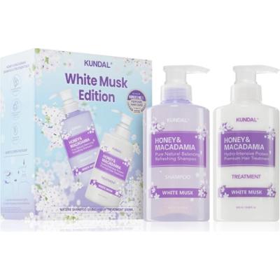 KUNDAL Honey & Macadamia White Musk zestaw upominkowy do włosów