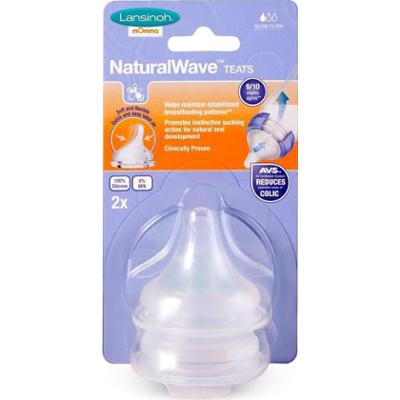 Lansinoh NaturalWave smoczek do butelki Slow 2 szt.
