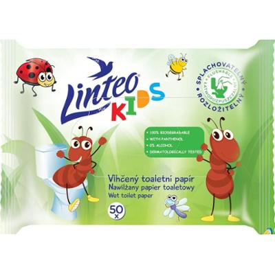 Linteo Kids Wet Toilet Paper nawilżany papier toaletowy dla dzieci 50 szt.