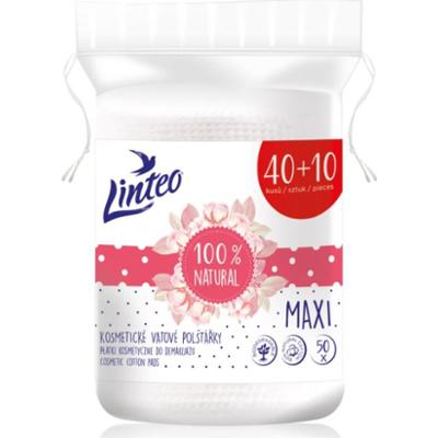 Linteo Natural Cotton Pads waciki do demakijażu Maxi 40 + 10ks 50 szt.