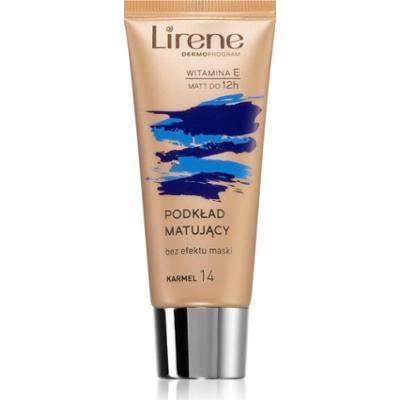 Lirene ALL DAY MATT! podkład matujący we fluidzie dla długotrwałego efektu odcień 14 Caramel 30 ml