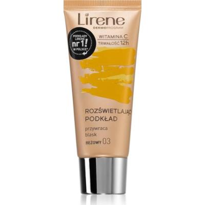 Lirene ALL DAY GLOW! rozświetlający podkład we fluidzie dla długotrwałego efektu odcień 03 Beige 30 ml