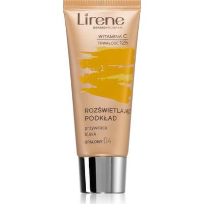 Lirene ALL DAY GLOW! rozświetlający podkład we fluidzie dla długotrwałego efektu odcień 04 Tanned 30 ml