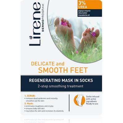 Lirene Foot Care regeneracja skóry stóp w dwóch etapach peeling + maska w postaci skarpet 3% Urea 1 para
