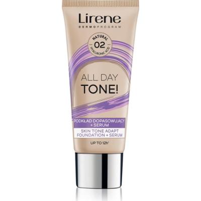 Lirene ALL DAY TONE! podkład nawilżający nadający skórze promienny wygląd odcień 02 Natural 30 ml