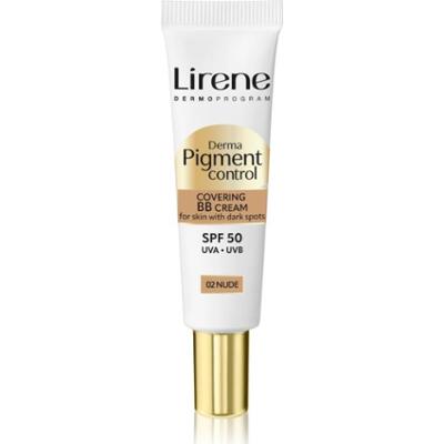 Lirene Derma Pigment Control Covering BB Cream SPF 50 rozjaśniający krem BB przeciw przebarwieniom odcień 02 Nude 30 ml