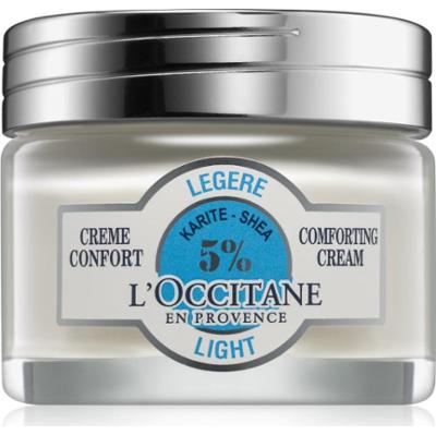 L’Occitane Shea Butter Light Comforting Cream lekki krem do twarzy z masłem shea 50 ml