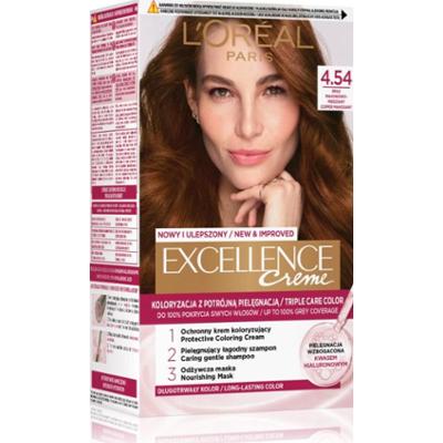 L’Oréal Paris Excellence Cool Creme farba do włosów odcień 4.54 Copper Mahogany 1 szt.