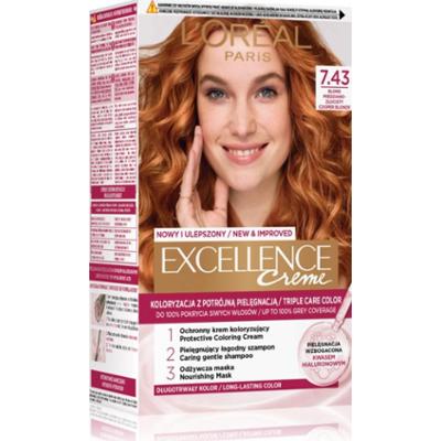L’Oréal Paris Excellence Cool Creme farba do włosów odcień 7.43 Blond miedziano-złocisty 1 szt.