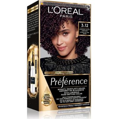 L’Oréal Paris Préférence Cool Blondes trwała farba do włosów odcień 3.12 Toronto 1 szt.