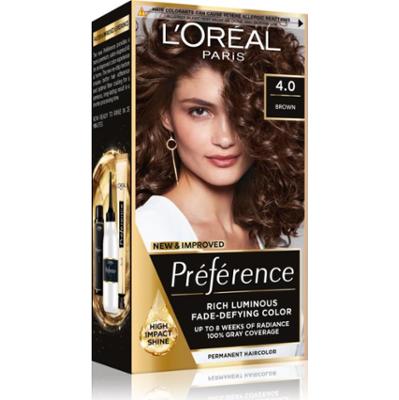 L’Oréal Paris Préférence trwała farba do włosów odcień 4.0 Tahiti Brown 1 szt.