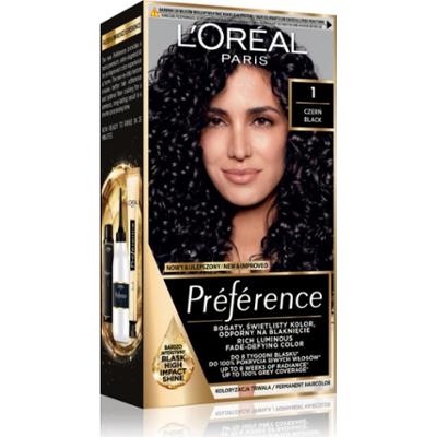 L’Oréal Paris Préférence Cool Blondes trwała farba do włosów odcień 1 Black 1 szt.