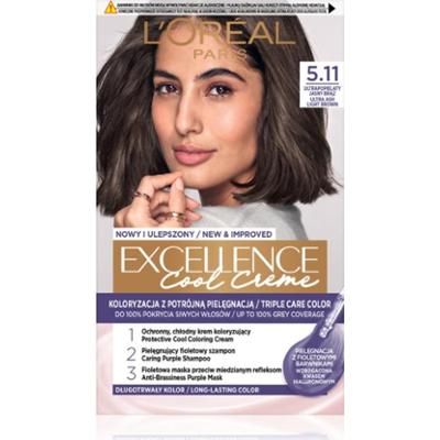 L’Oréal Paris Excellence Cool Creme farba do włosów odcień 5.11 Ultrapopielaty jasny brąz 1 szt.