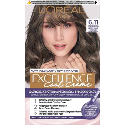 L’Oréal Paris Excellence Cool Creme farba do włosów odcień 6.11 Ultrapopielaty ciemny blond 1 szt.