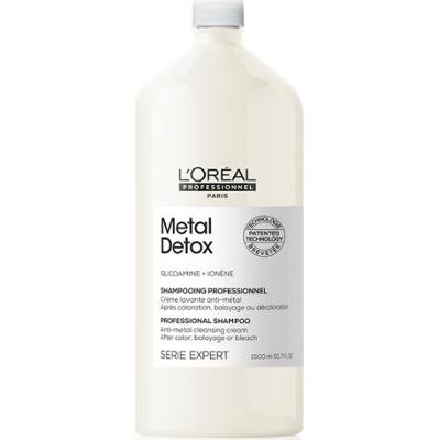 L’Oréal Professionnel Serie Expert Metal Detox szampon głęboko oczyszczający do włosów farbowanych i zniszczonych 1500 ml