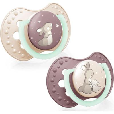 LOVI NIGHT&DAY Girl smoczek 6-18 m 2 szt.