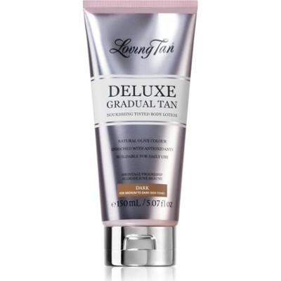 Loving Tan Deluxe Gradual Tan odżywcze mleczko do ciała podkreślający opaleniznę odcień Dark 150 ml
