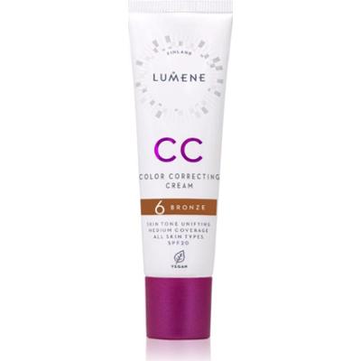 Lumene CC Color Correcting Cream CC krem wyrównujący koloryt skóry SPF 20 odcień 6 Bronze (Neutral) 30 ml