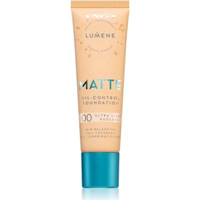Lumene Matte Oil-Control podkład matujący odcień 00 Ultra Light 30 ml