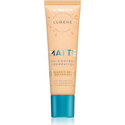 Lumene Matte Oil-Control podkład matujący odcień 1 Classic Beige 30 ml