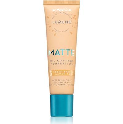 Lumene Matte Oil-Control podkład matujący odcień 3 Fresh Apricot 30 ml