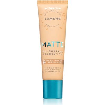 Lumene Matte Oil-Control podkład matujący odcień 4 Warm Honey / Tan 30 ml