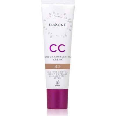 Lumene CC Color Correcting Cream CC krem wyrównujący koloryt skóry SPF 20 odcień 4.5 (Neutral) 30 ml