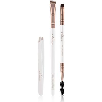 Luvia Cosmetics Prime Vegan Brow Kit paleta do regulacji brwi Pearl White / Metallic Coffee Brown