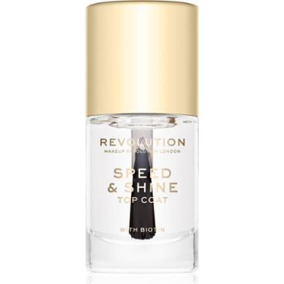 Revolution Speed & Shine szybkoschnący lakier do paznokci przezroczysty 10 ml