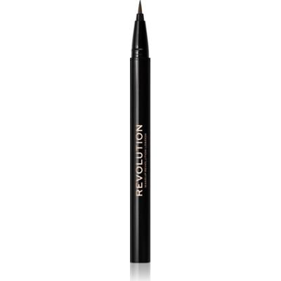 Revolution Hair Stroke Brow Pen pisak do brwi odcień Dark Brown 0.5 ml